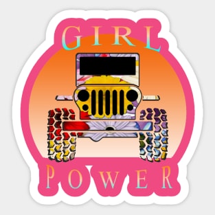 Jeep Girl  Power Sticker